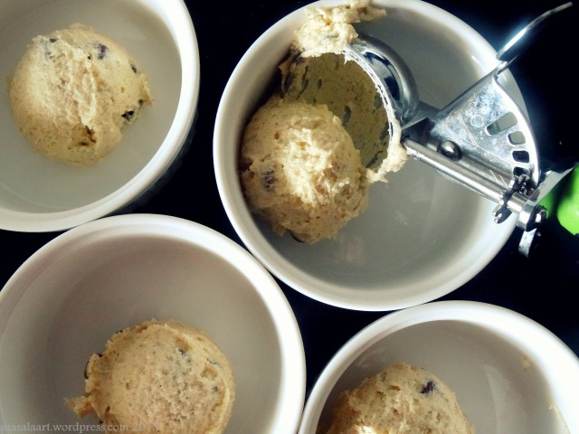My trusty ice cream scoop makes dough-portioning easier!